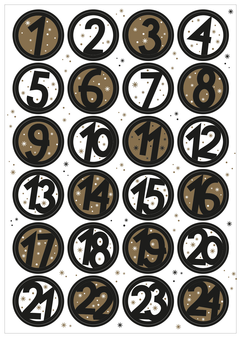 Advent Stickervel Wit