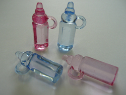 Babyflesje deco roze en blauw