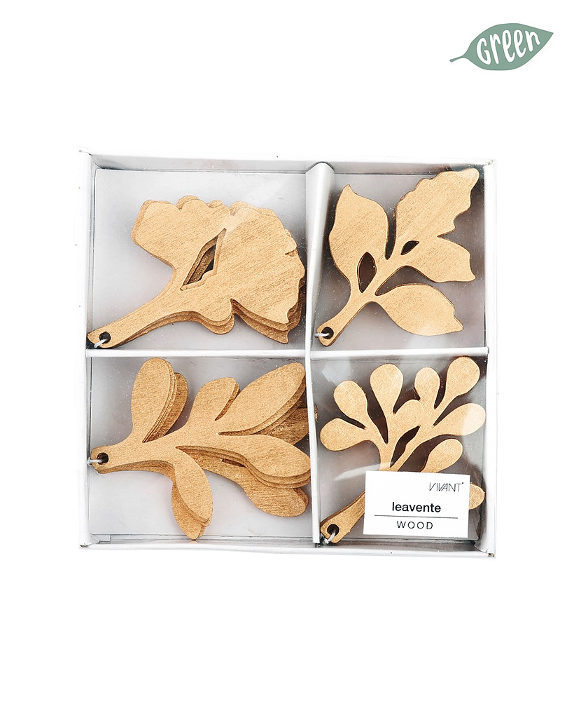 Blad Houten Deco Goud Assorti 