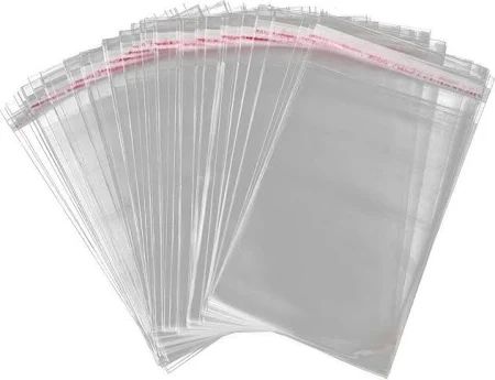 Cellofaan Zakjes met Plakstrip 10,5x15cm (A6)