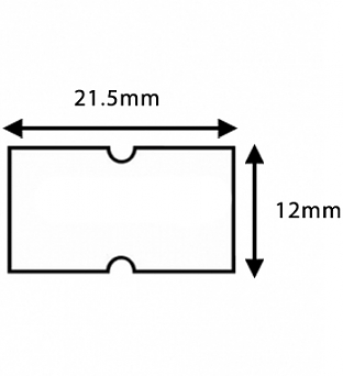 Etiket 21x12mm voor MX5500 prijstang (10 rol)