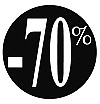 Sticker -70% Zwart AFNEEMBAAR