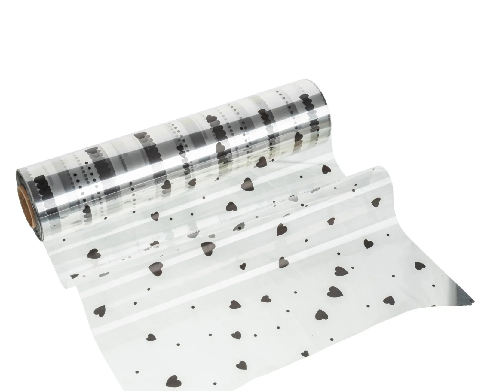 Folie met Hartjes Zwart 50cm