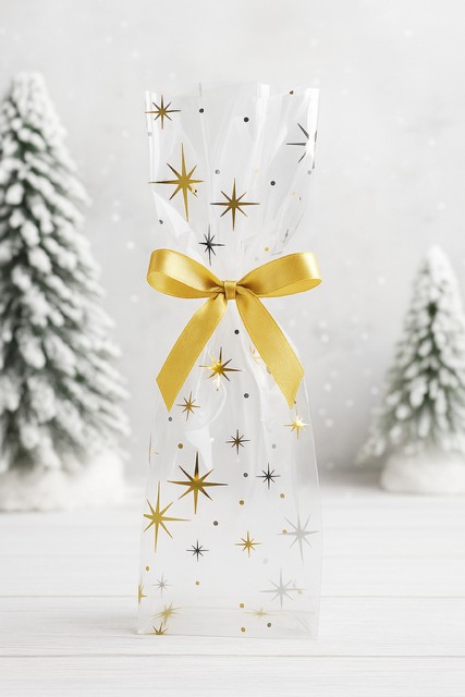 Gold Stars Blokbodemzakken