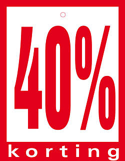 Hangkaart 40% Korting