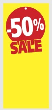 Kledingkaartje Sale -50%