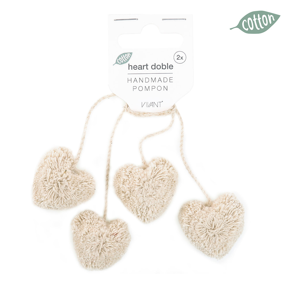 Hart Dobbels/Pompons Beige