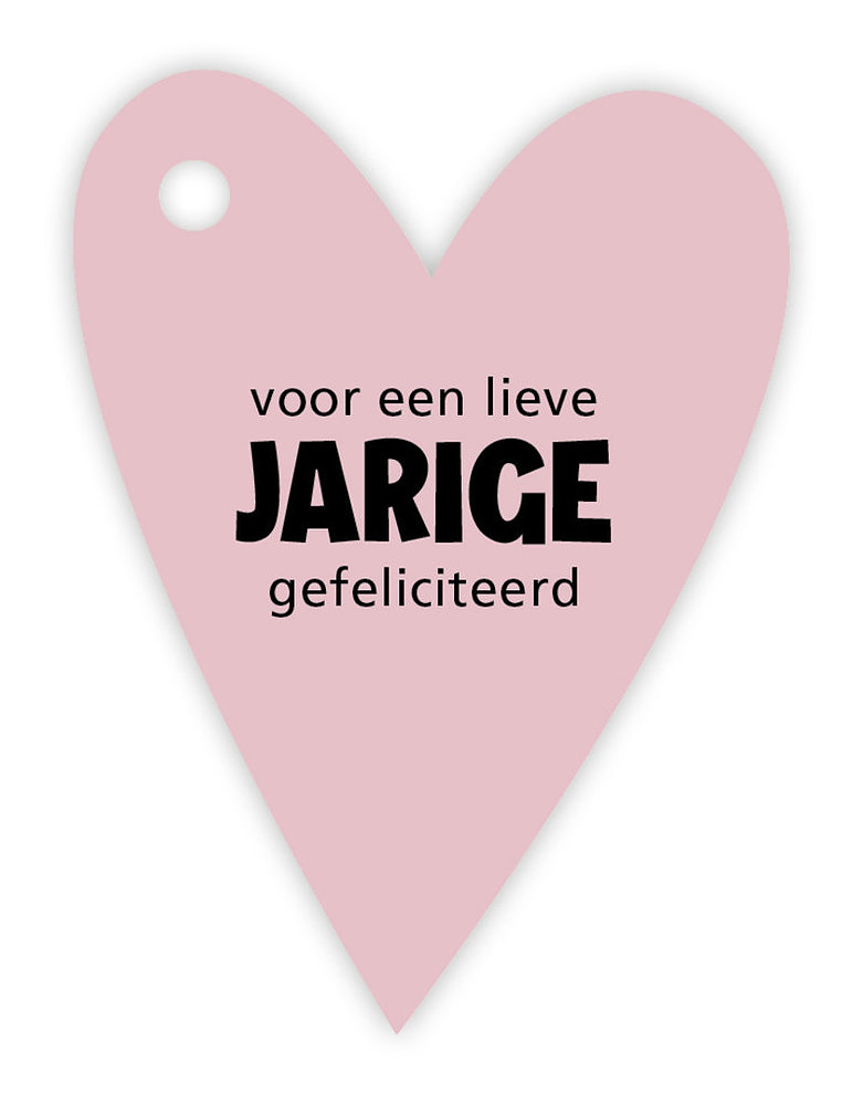 Hart Kadolabel Voor een Lieve Jarige