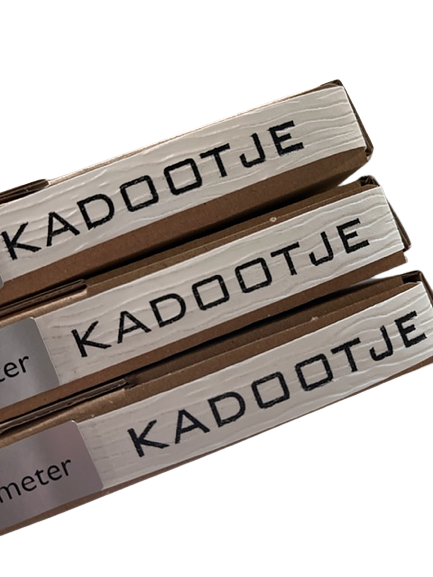 Kadolint Kadootje Paperlook Wit Zwart