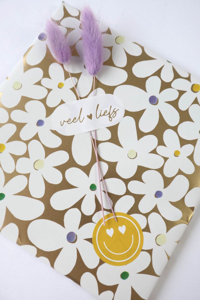 Kadopapier Daisy Gold