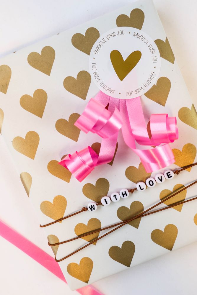 Kadopapier Golden Hearts