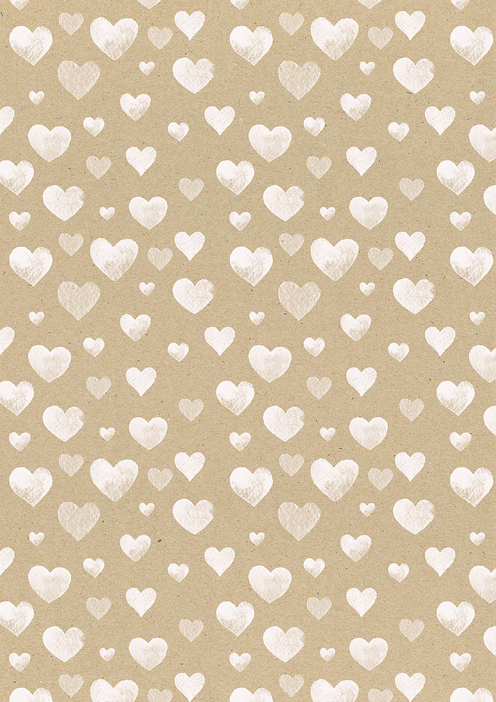 Kadopapier Hearts White (GERECYCLED)