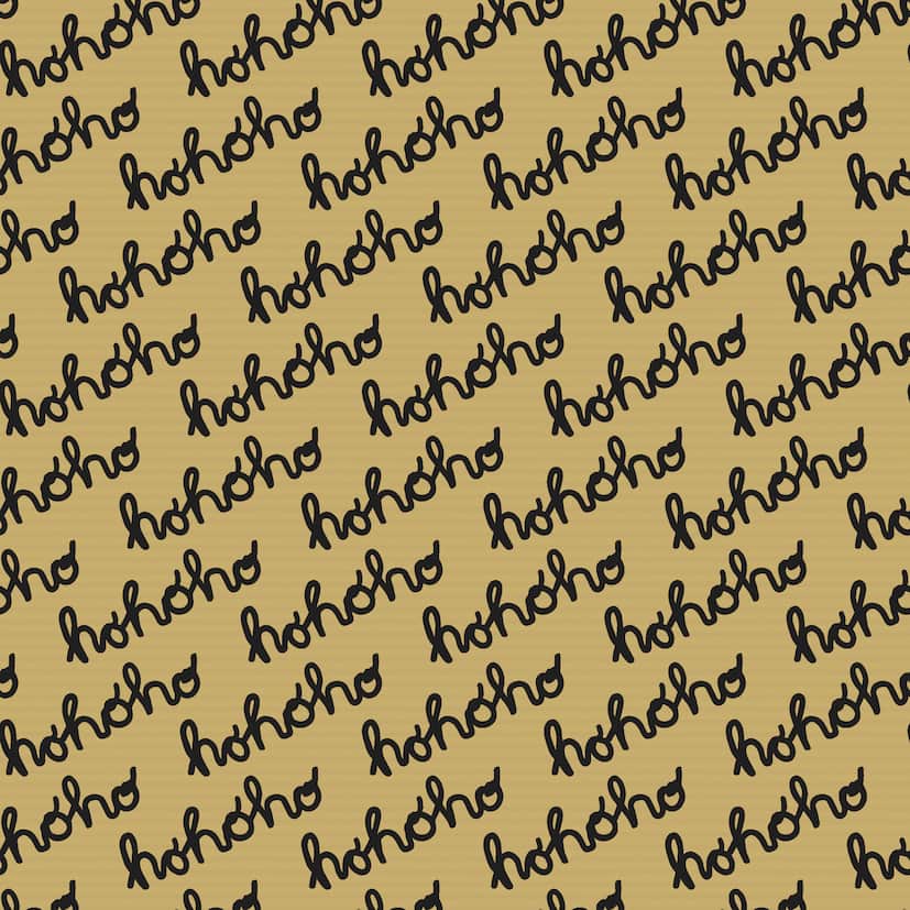 Kadopapier HoHoHo Kraft Zwart 50cm