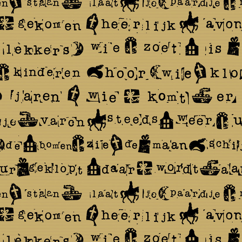 Kadopapier Sinterklaas Stempel 50cm
