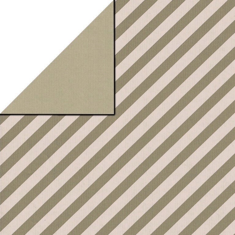 Kadopapier Stripe Taupe/Ivory