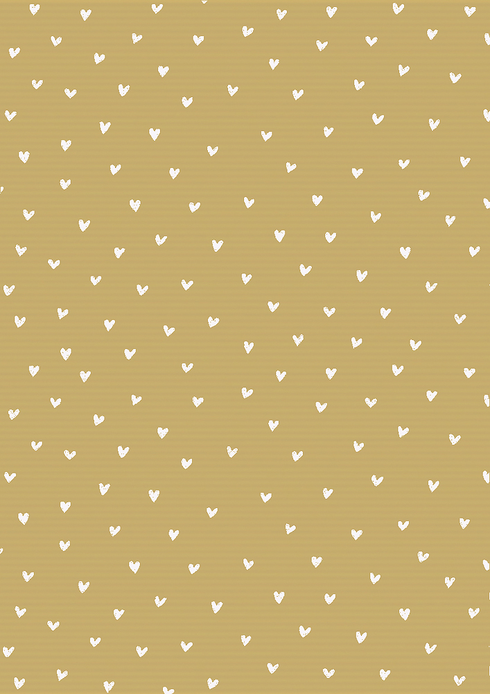 Kadopapier Kraft White Hearts 