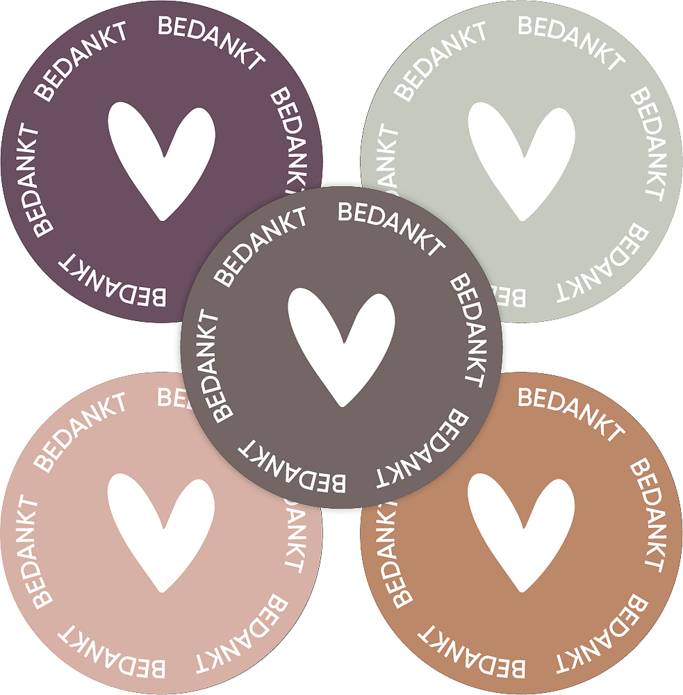 Kadosticker Bedankt Nudes Assorti