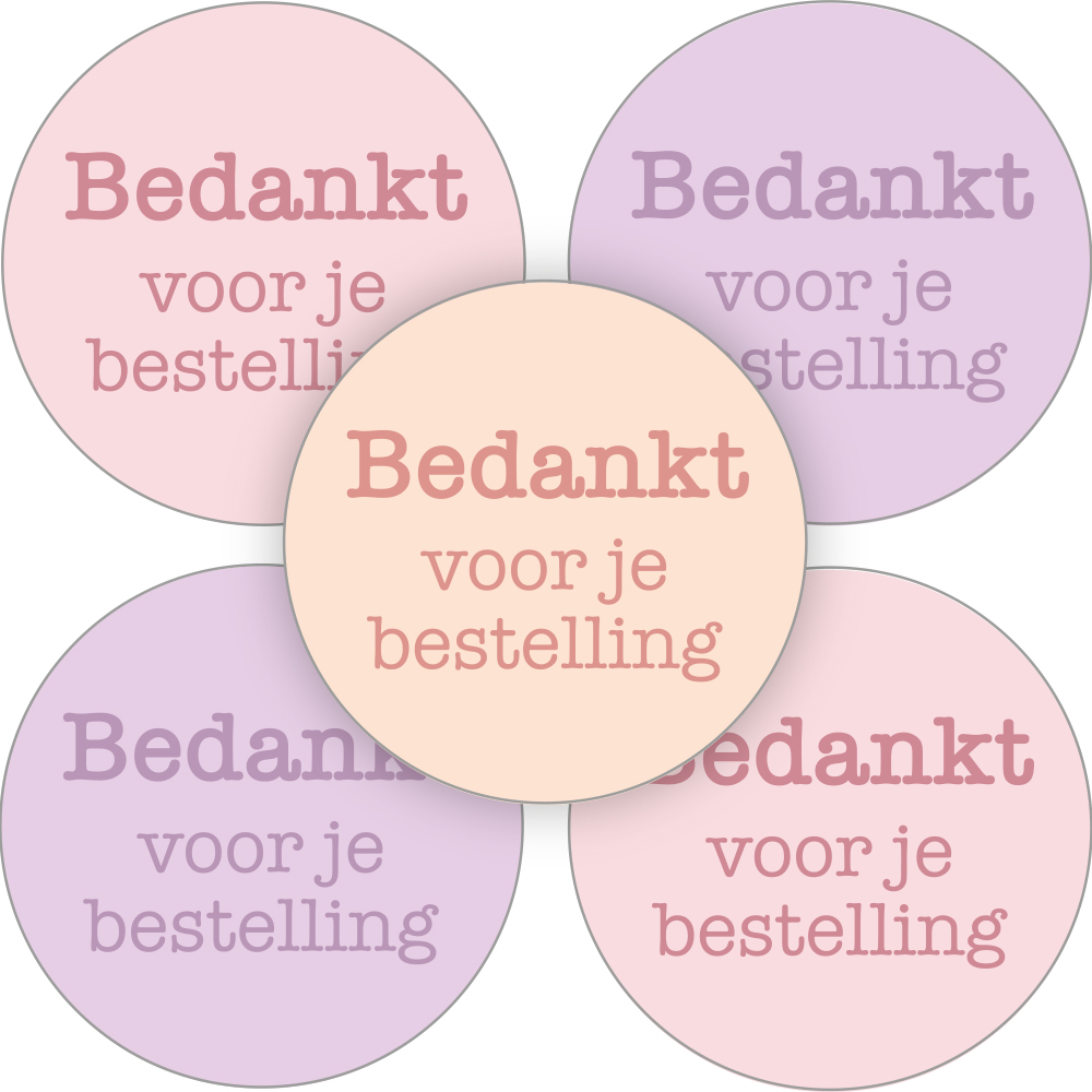 Kadosticker Bedankt voor je Bestelling Assorti