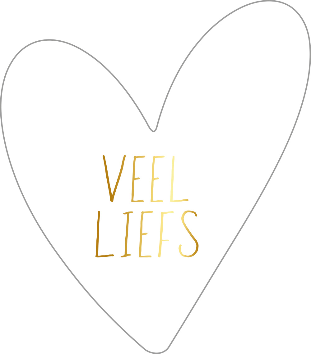 Kadosticker Big Heart Veel Liefs