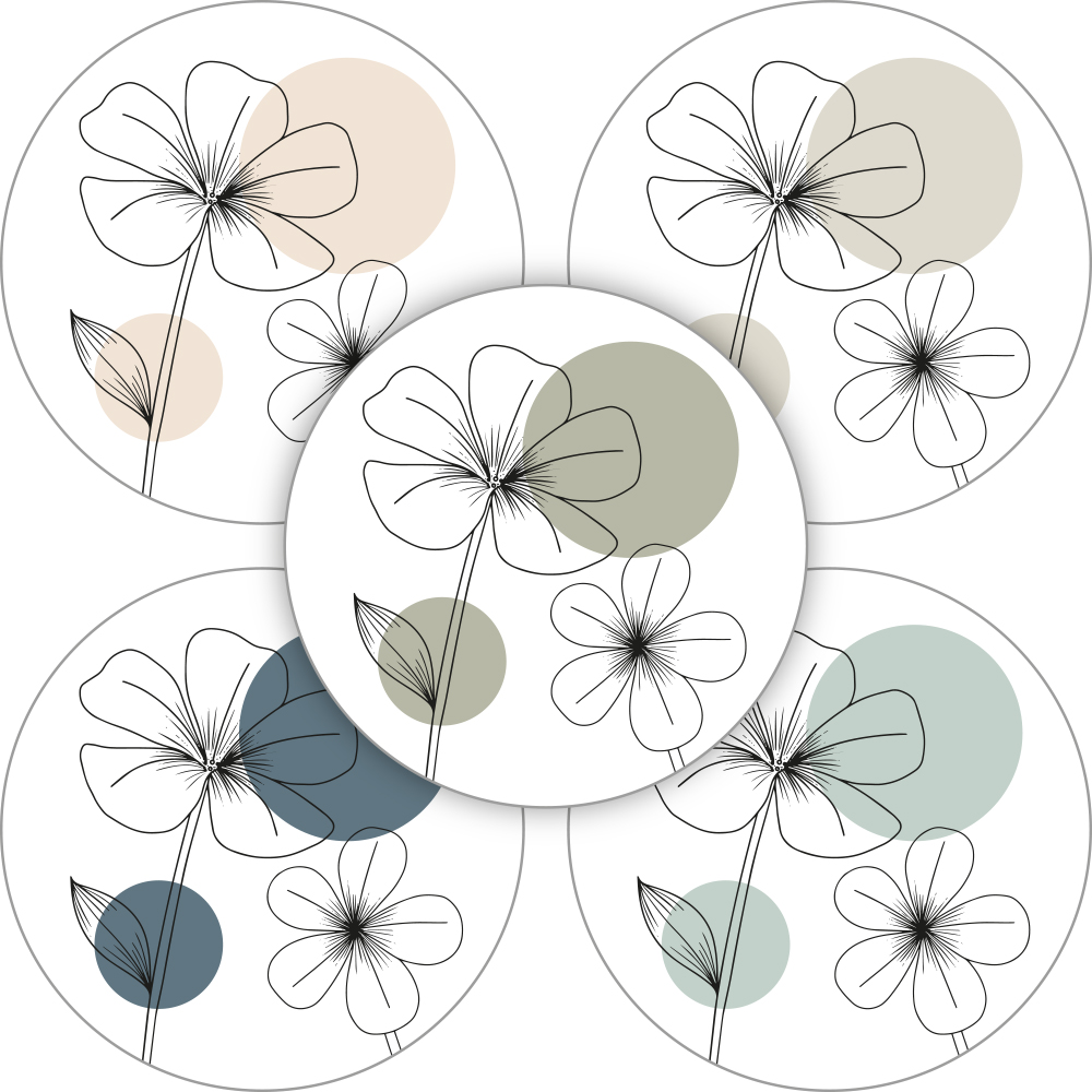 Kadosticker Bloemen Abstract Assorti