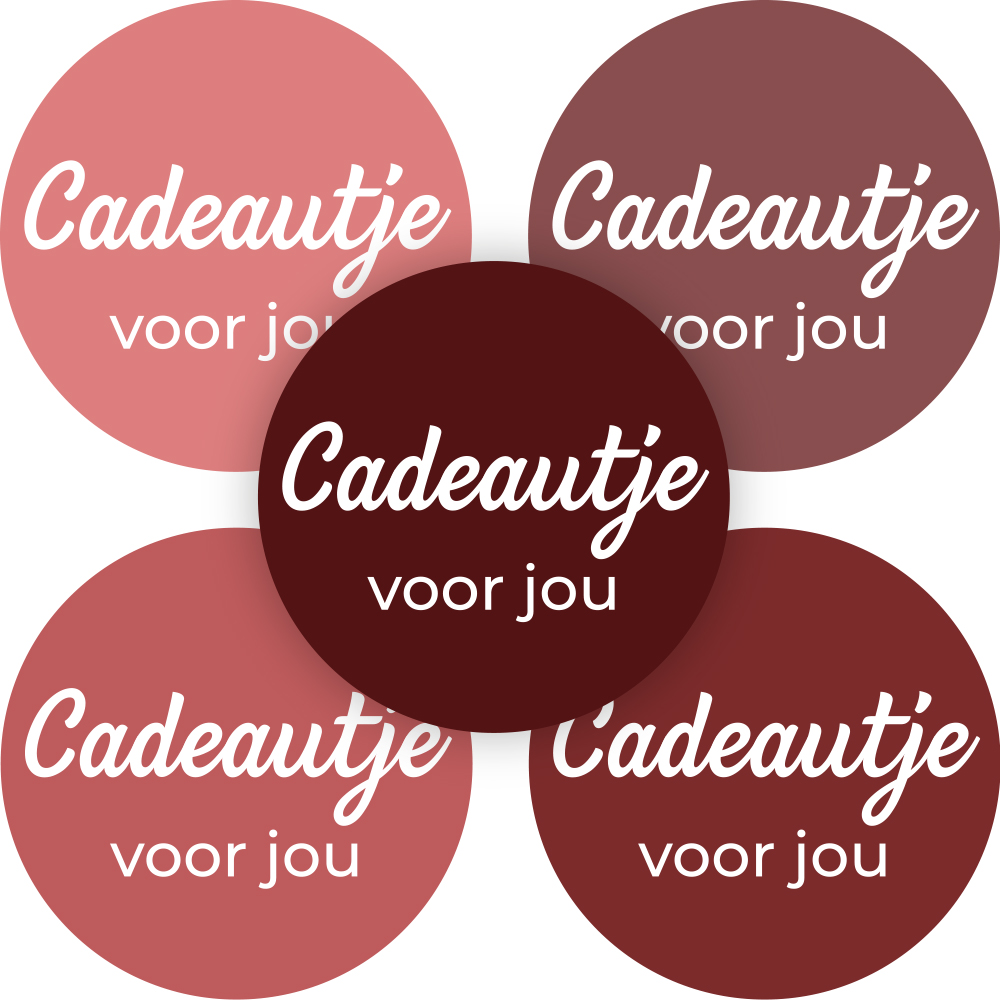 Kadosticker Cadeautje voor Jou Burgundy Assorti
