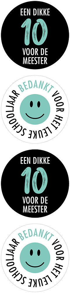 Kadosticker Een Dikke 10 voor de Meester Assorti