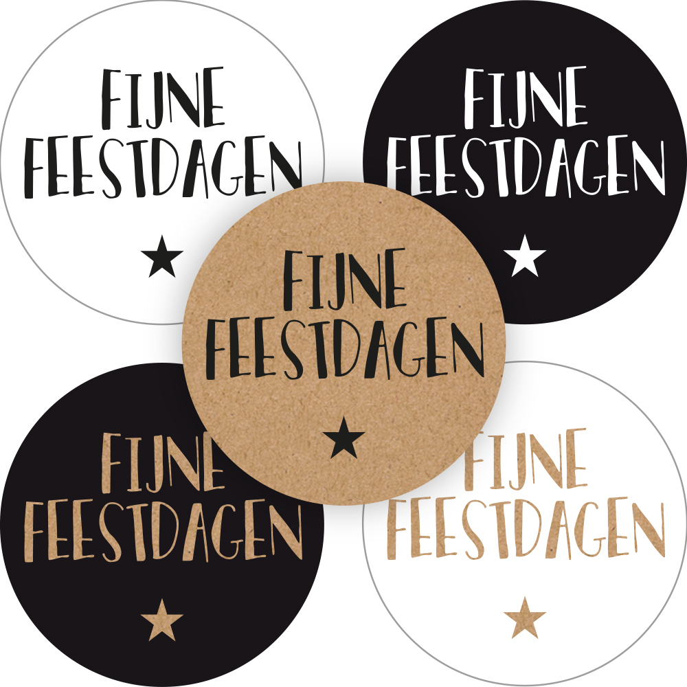 Kadosticker Fijne Feestdagen Assorti