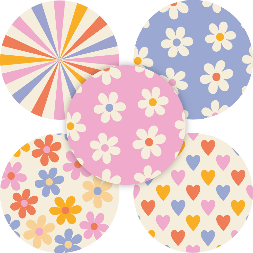 Kadosticker Flower Power Assorti van 5