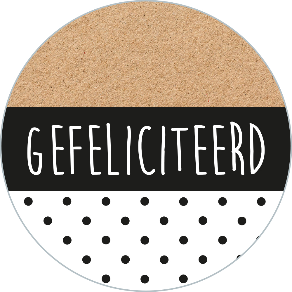 Kadosticker Gefeliciteerd Dots