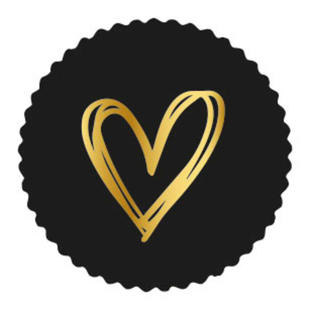 Kadosticker Golden Heart Black