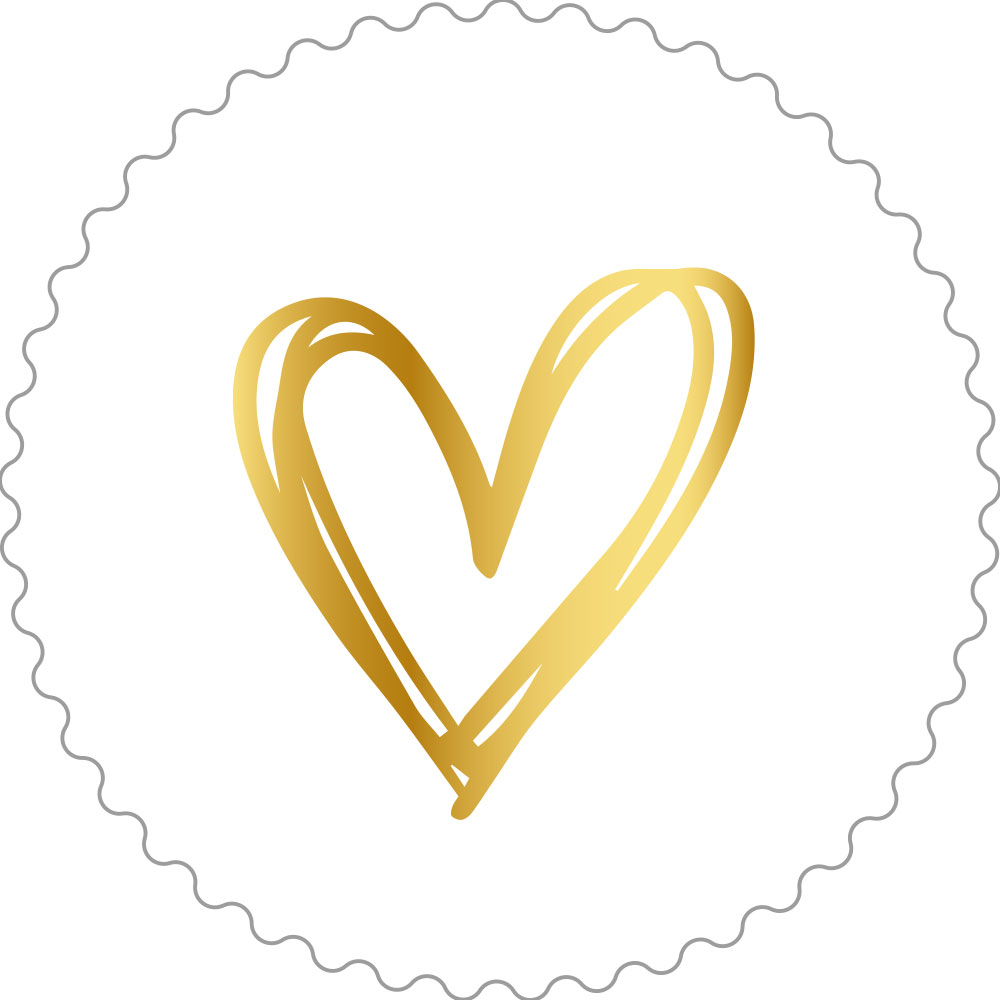 Kadosticker Golden Heart White