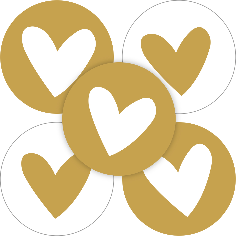 Kadosticker Golden Hearts Assorti