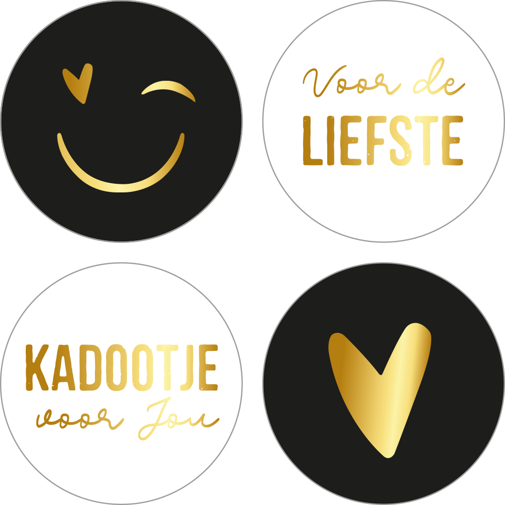 Kadosticker Goudfolie Assorti Kadootje