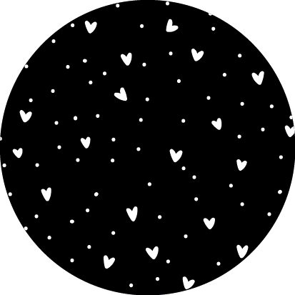 Kadosticker Hart & Stip Black