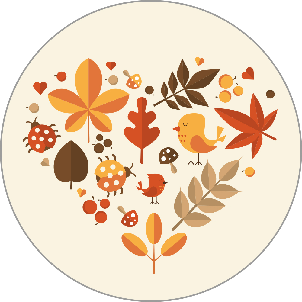 Kadosticker Hart Herfst