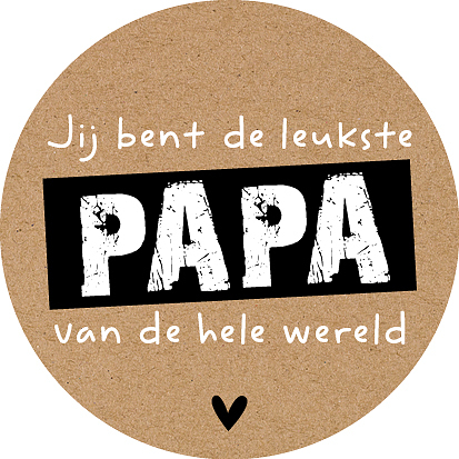 Kadosticker Jij bent de leukste papa van de hele wereld