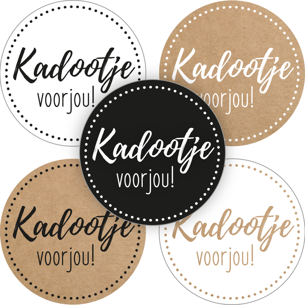 Kadosticker Kadootje voor jou Assorti
