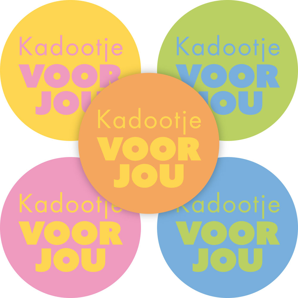 Kadosticker Kadootje voor Jou Assorti van 5