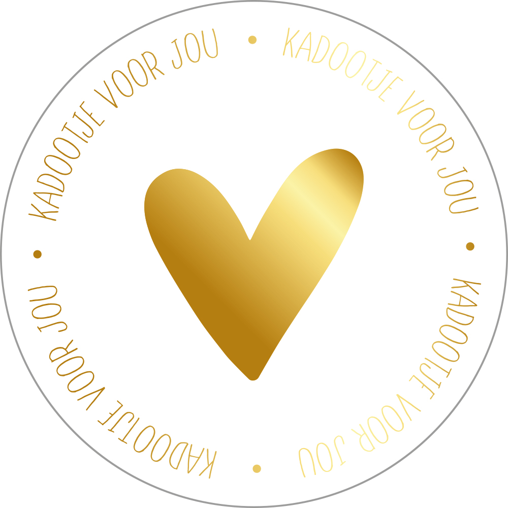Kadosticker Kadootje voor Jou Gold