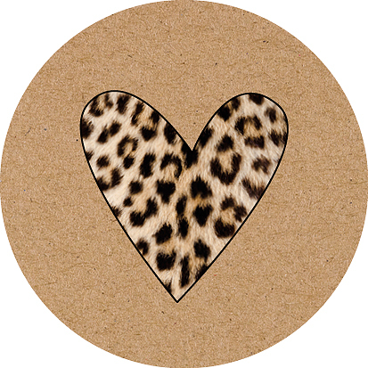 Kadosticker Leopard Heart Kraft