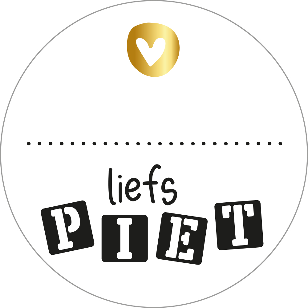 Kadosticker/Naamsticker Liefs Piet
