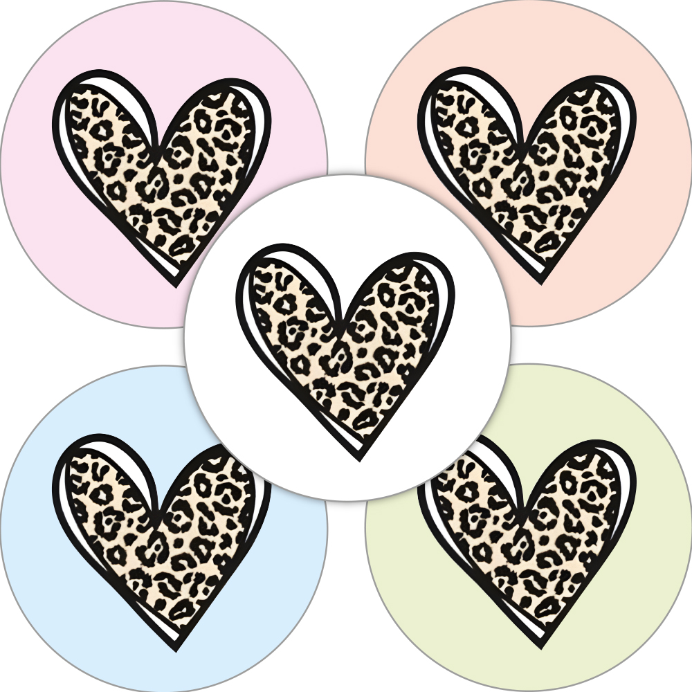  Kadosticker Luipaard Hart Assorti