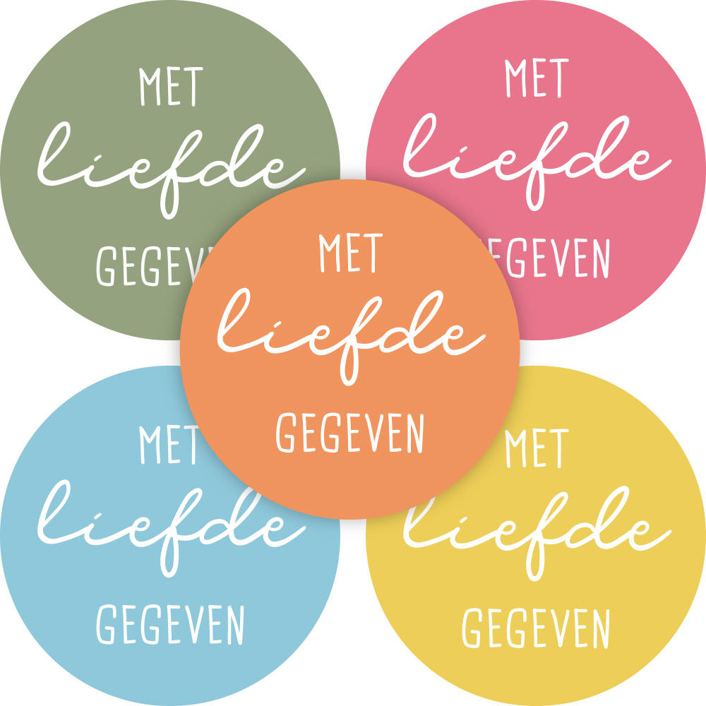 Kadosticker Met Liefde Gegeven Assorti