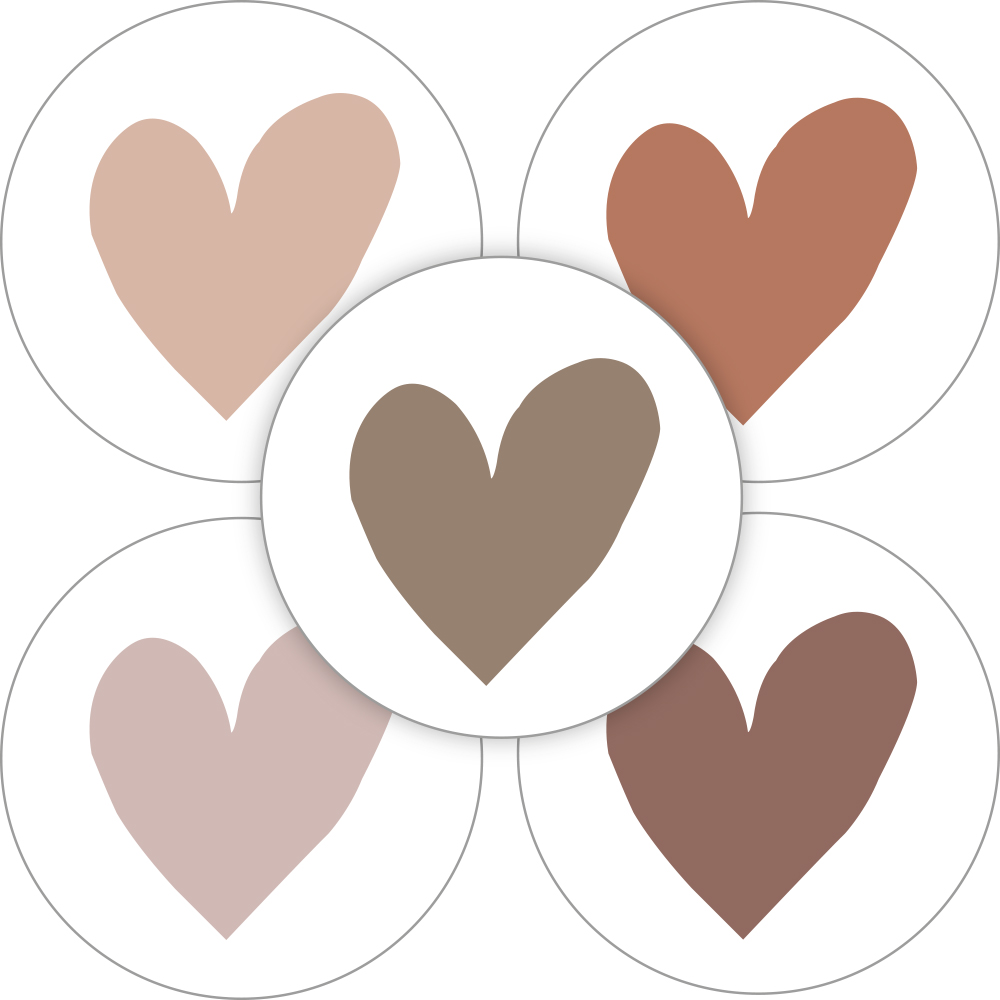 Kadosticker Nude Hearts Assorti