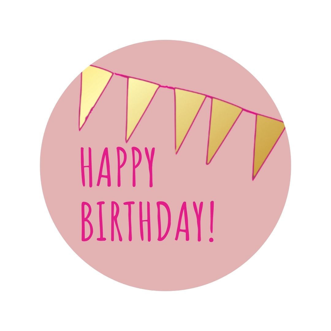 Kadosticker Poeder Happy Birthday!