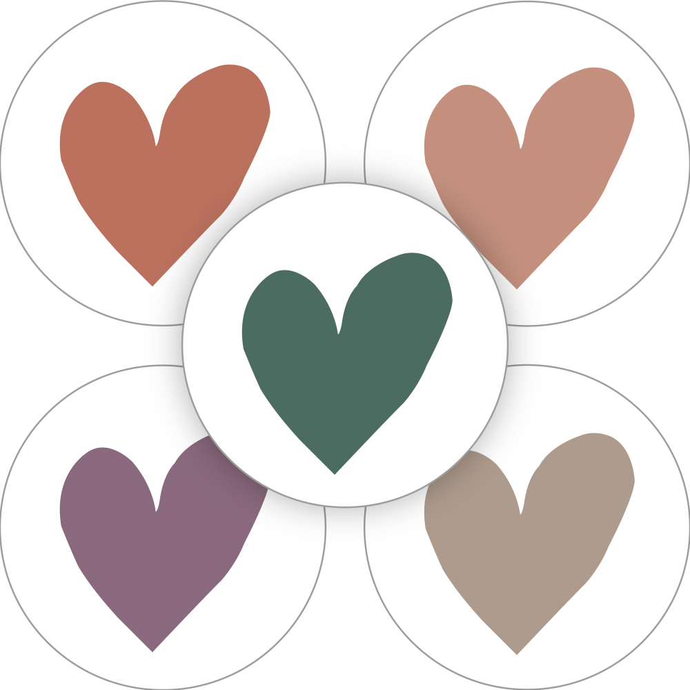 Kadosticker Silly Nude Hearts Assorti