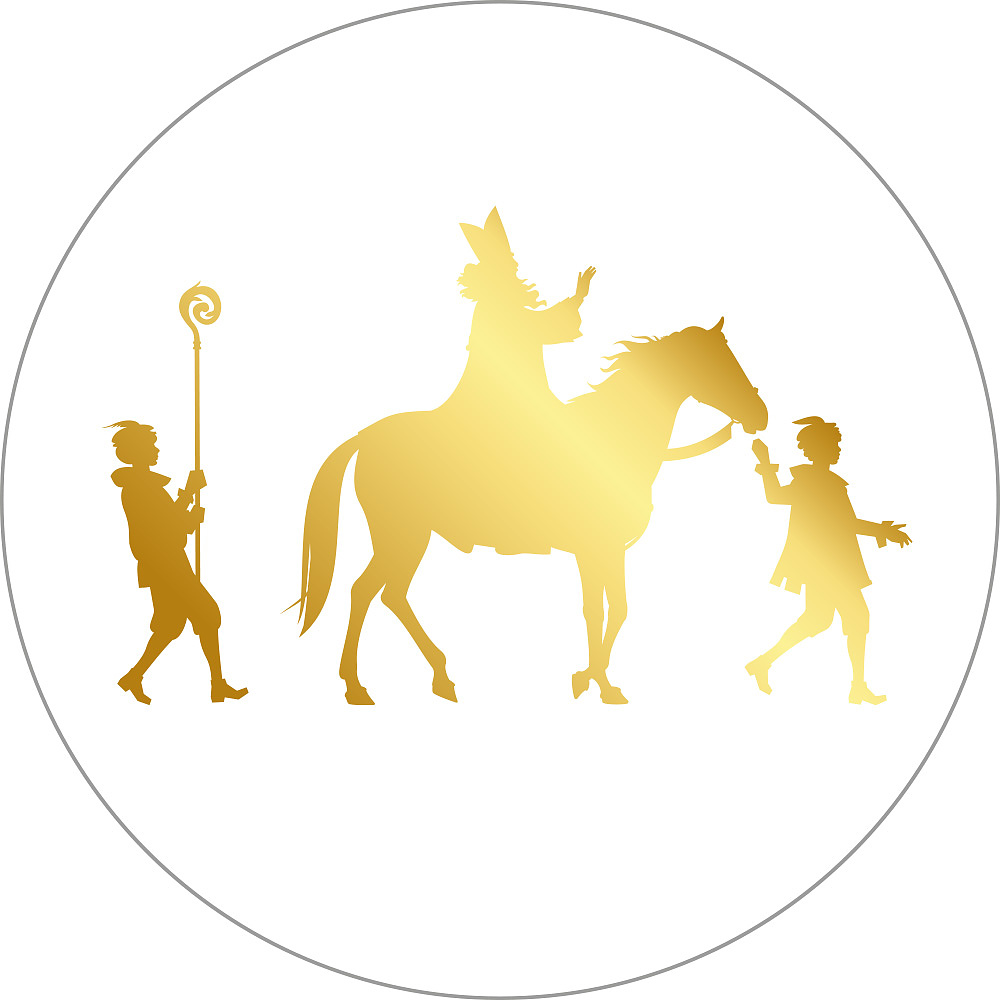 Kadosticker Sint Silhouette Goud