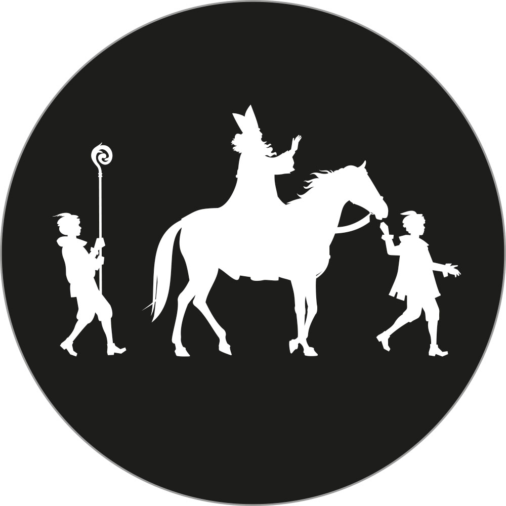 Kadosticker Sint Silhouette Zwart