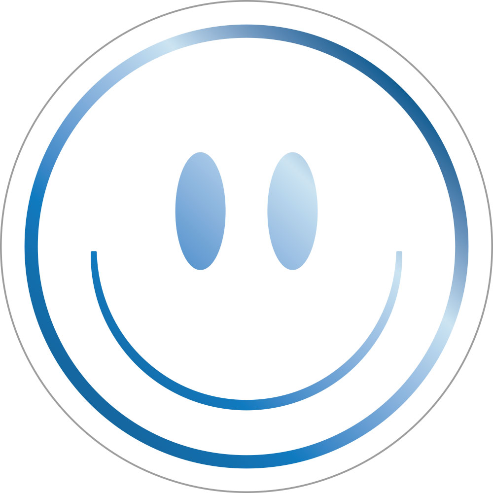 Kadosticker Smiley Metallic Blue