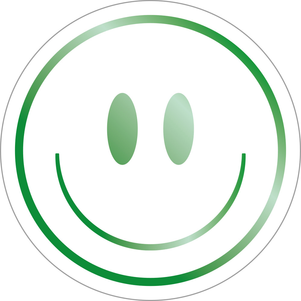 Kadosticker Smiley Metallic Green